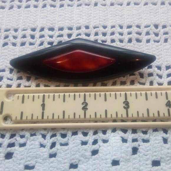 Avant Garde Brooch Black & Brown - 3.75" Wide - Pre Owned Excellent Condition - Picture 2 of 5